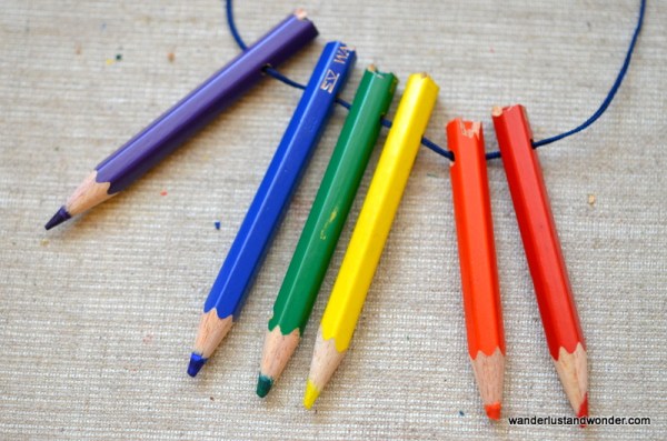 Rainbow Pencil Necklace