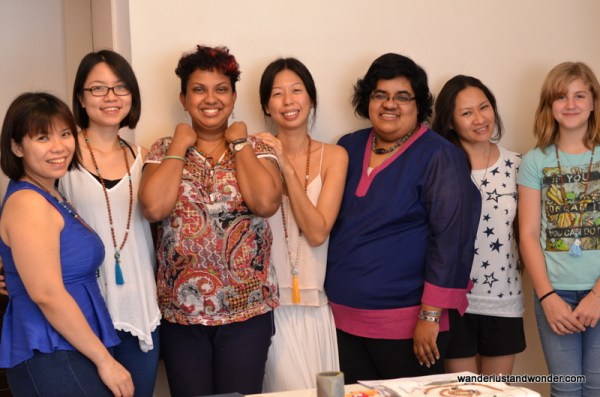 Fellow intention seekers: our mala making class : )